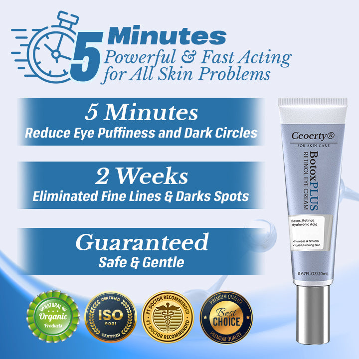 Ceoerty® BotoxPLUS Retinol Eye Cream - ⚕️Dermatologist Recommended (Eye Cream for Fine Lines, Wrinkles, Dark Circles, Dark Spots, and Daily Anti-Aging)